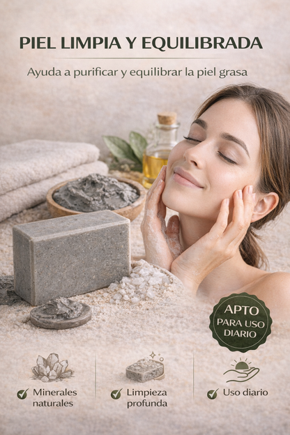 Jabón Sólido Natural de Barros del Mar Muerto 100 g | Limpieza Purificante para Piel Grasa y Mixta | M&amp;On Naturals_4