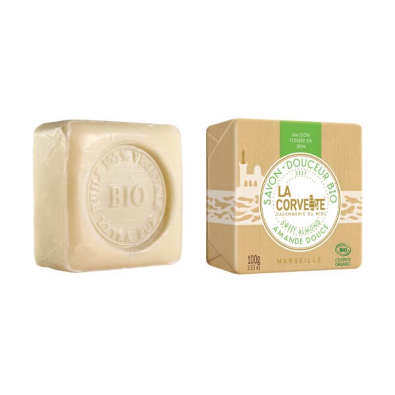 Jabón natural en pastilla Almendras dulces La Corvette 100 g