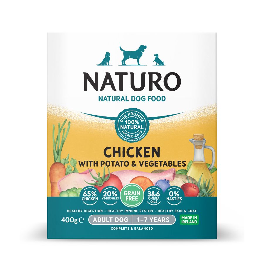 Naturo Comida Humeda Perro Grain Free Pollo Y Patata 400g X 7 Tarrinas_0