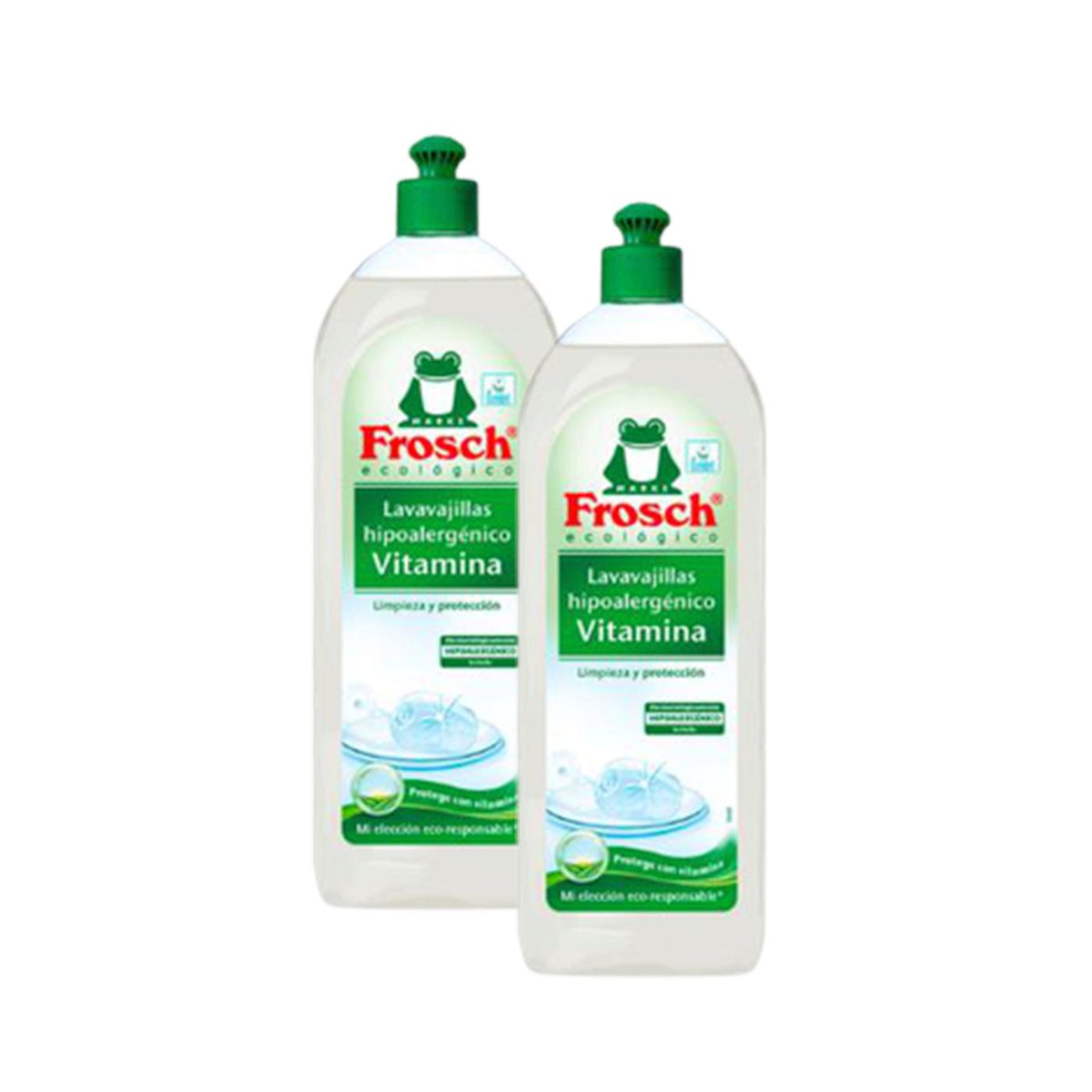 Pack 2 x 750 ml Lavavajillas hipoalergénico Frosch