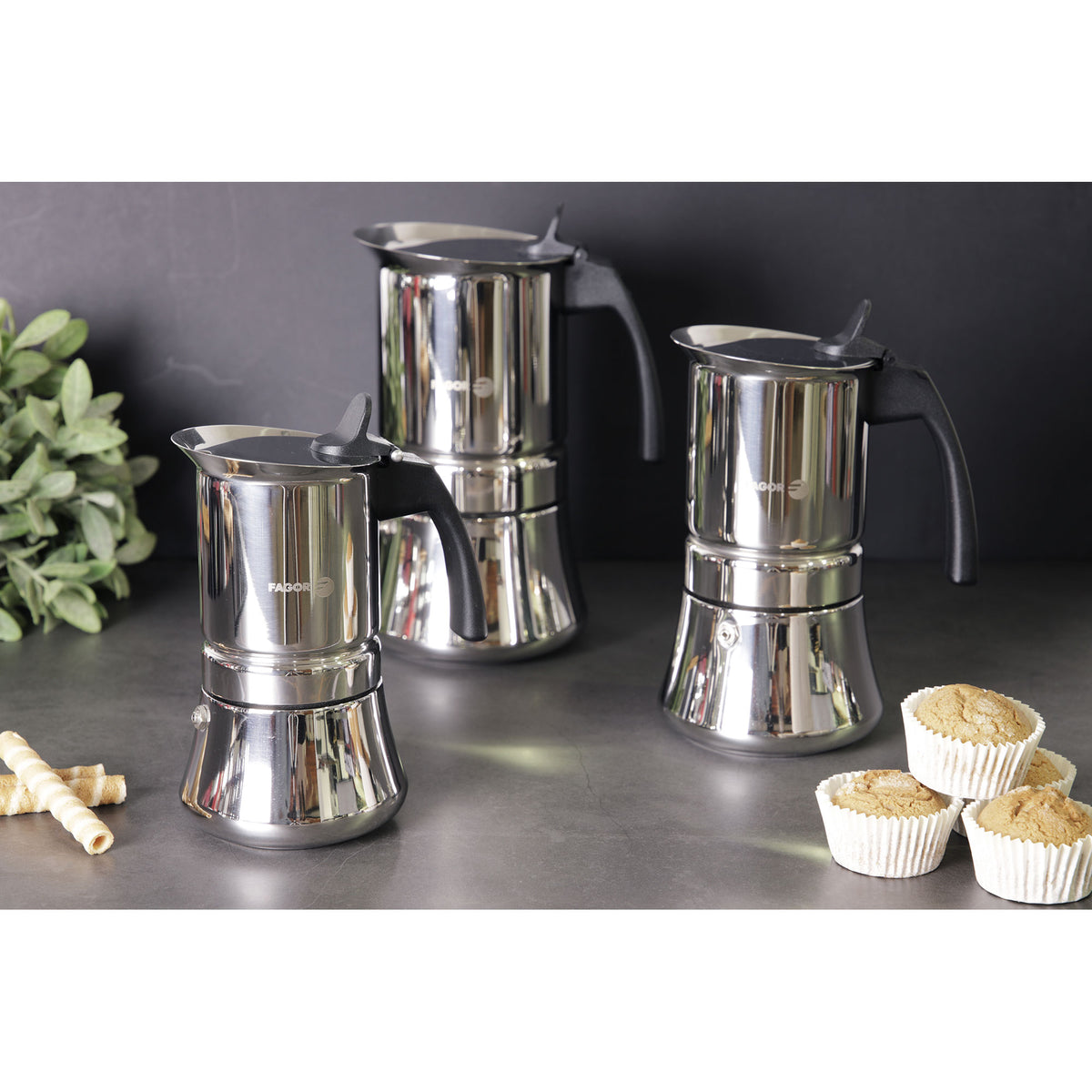 Cafetera Inox Etnica 4 Tazas Acero Inoxidable 18/10 Fagor_5