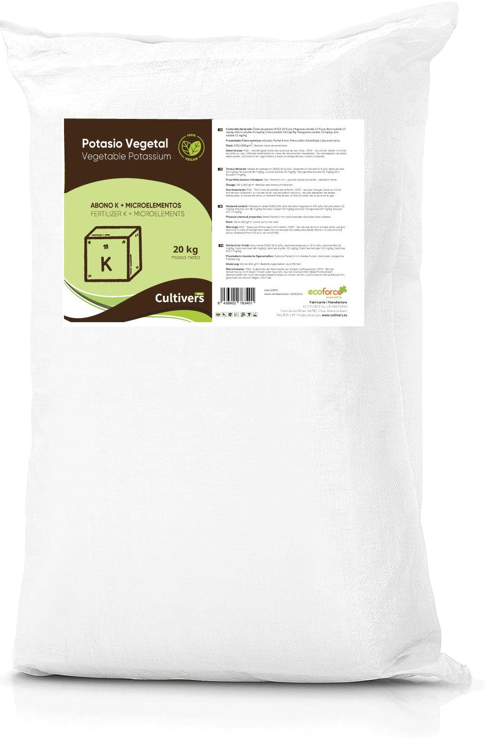 Abono Potasio Vegetal 20 Kg Para Plantas Obtenido De Algas. Fertilizante Vegano Para El Engorde De Los Frutos…_2