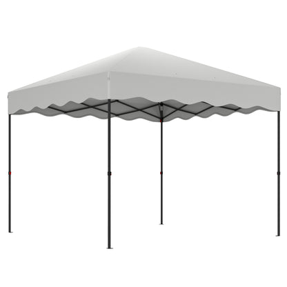 Carpa Plegable Outsunny Metal, Tela Oxford Blanco 297x297x287 Cm_0