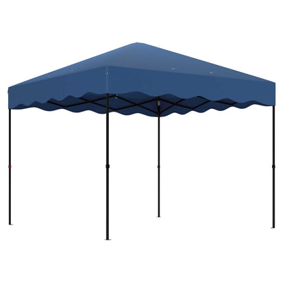 Carpa Plegable Outsunny Metal, Tela Oxford Azul 297x297x287 Cm_0