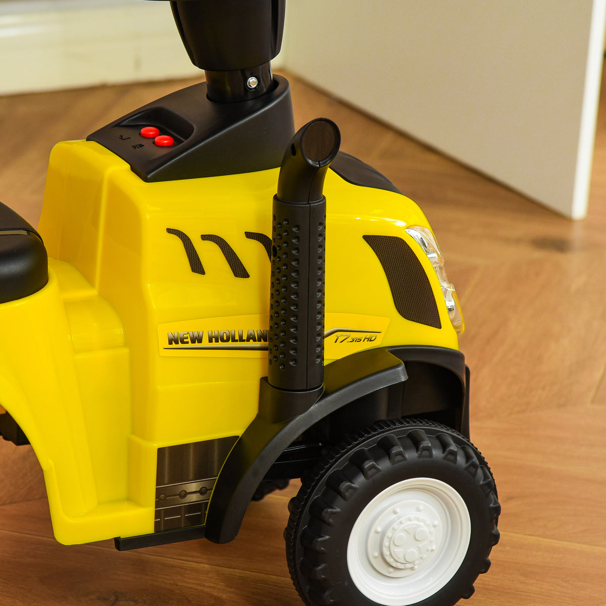 Tractor Con Remolque Infantil Con Remolque Homcom 91x29x44 Cm Amarillo_3