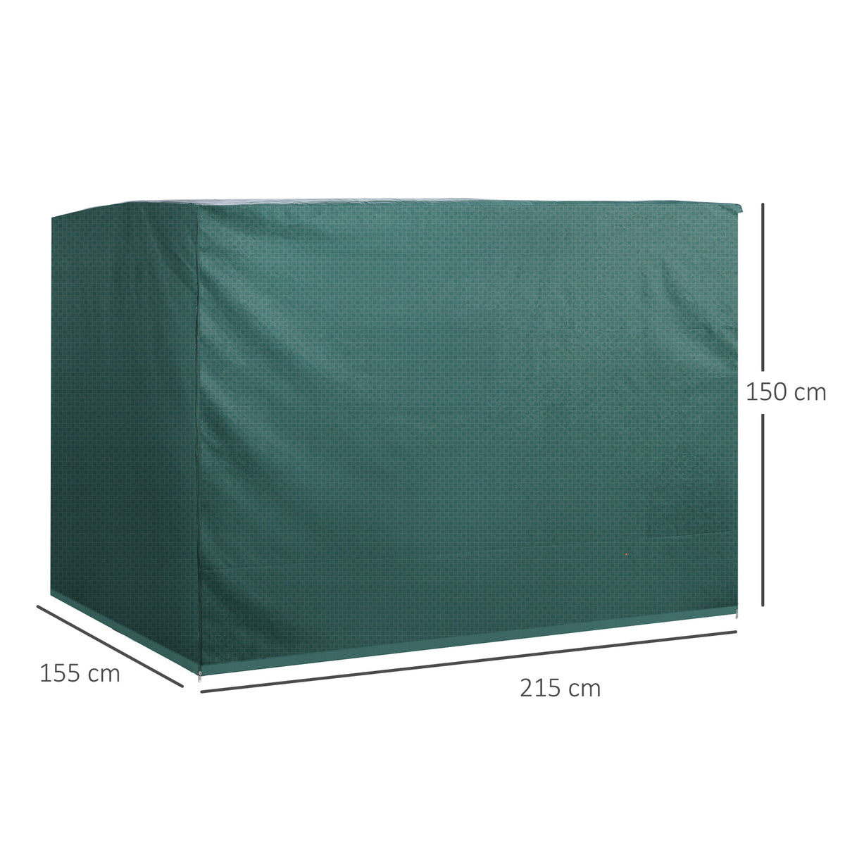 Funda Protectora Para Columpio Outsunny Pe Verde 215x155x150 Cm_2