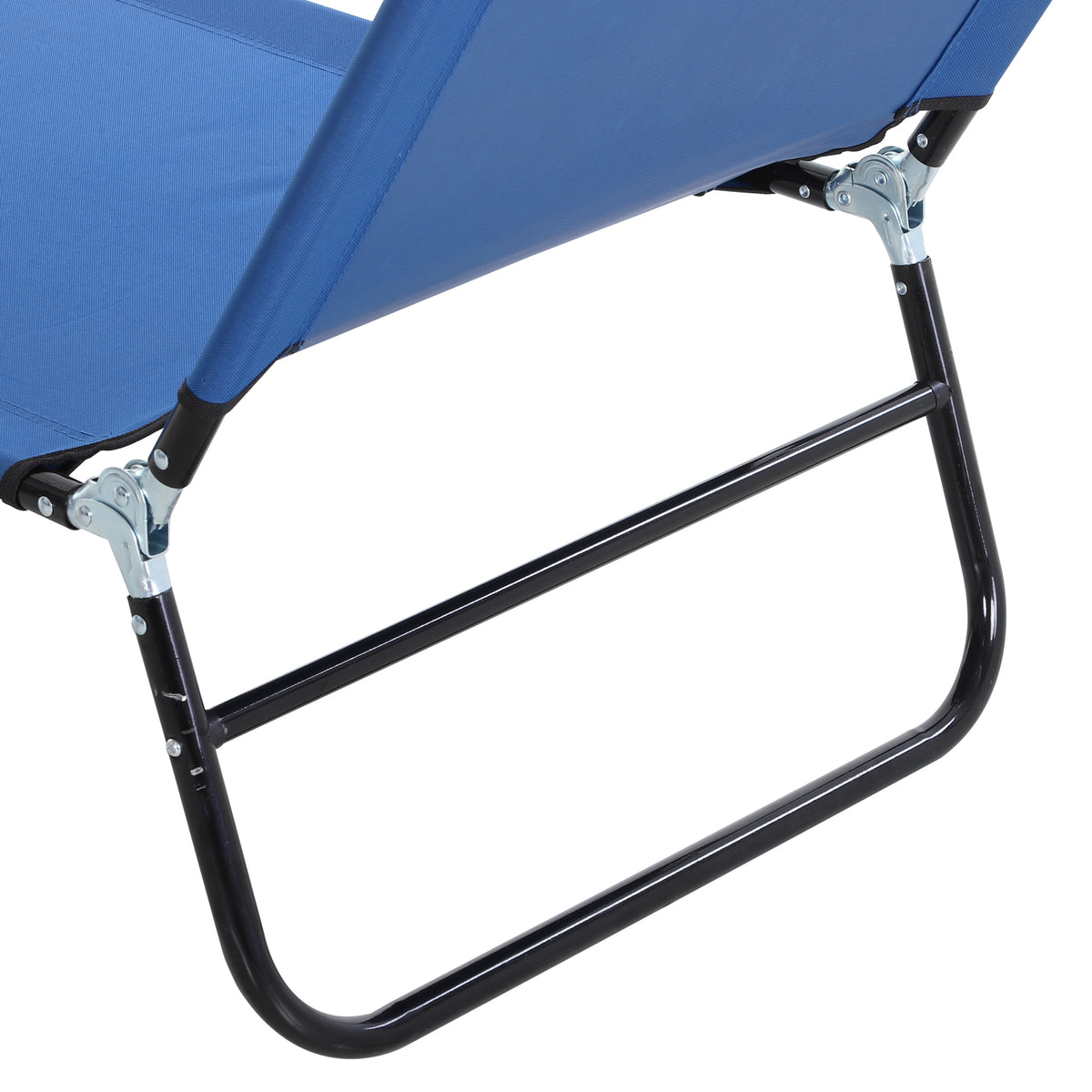 Tumbona Reclinable Plegable Para Exterior Outsunny 190x56x28 Cm Azul_4