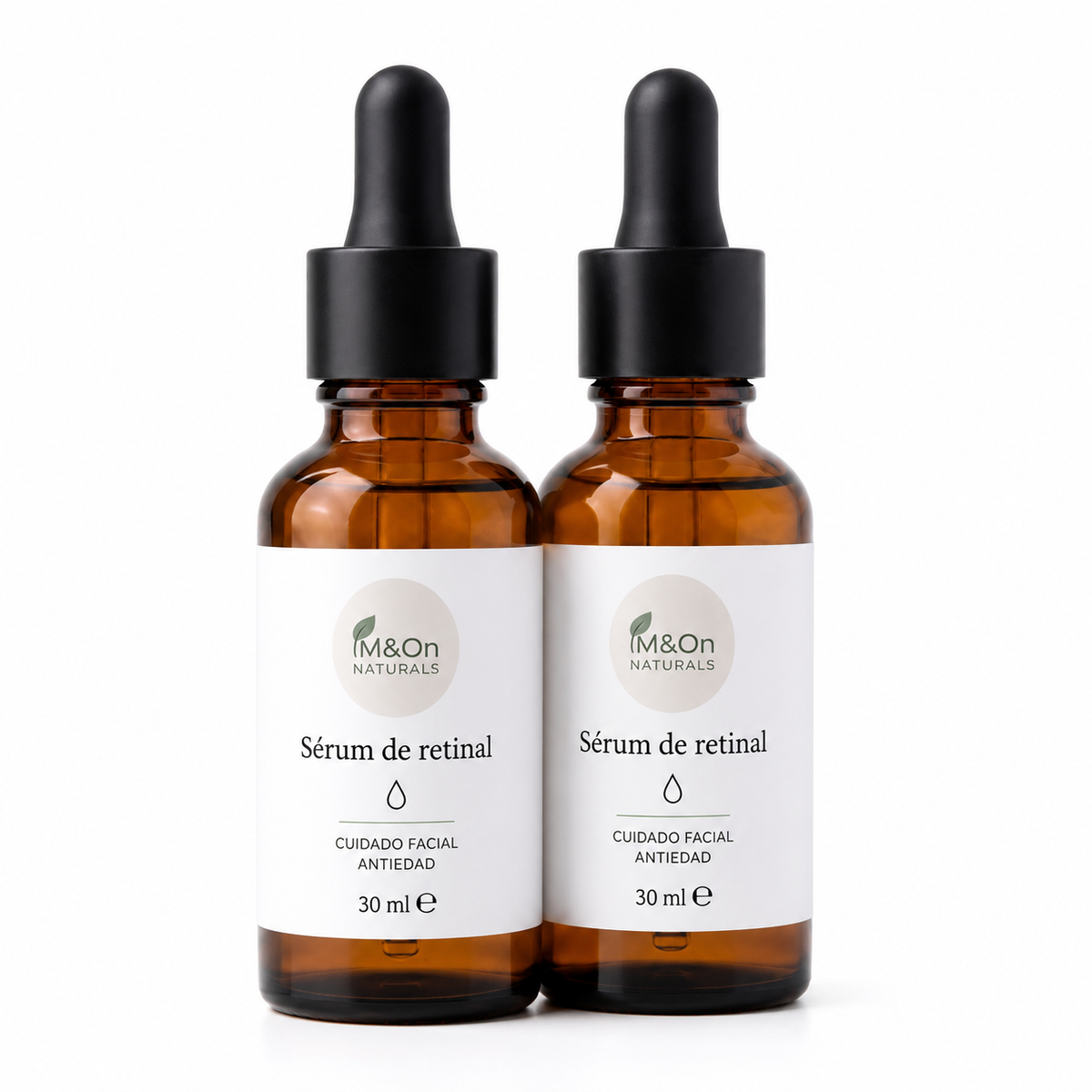 Pack 2 Sérums Faciales Retinal Y Ácido Hialurónico M&on Naturals – Antiedad Y Antiarrugas – 2 X 30 Ml_0