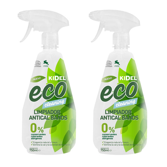 Pack 2x Spray Limpiador Baños Antical Kidel Mimidu ECO 750 ml