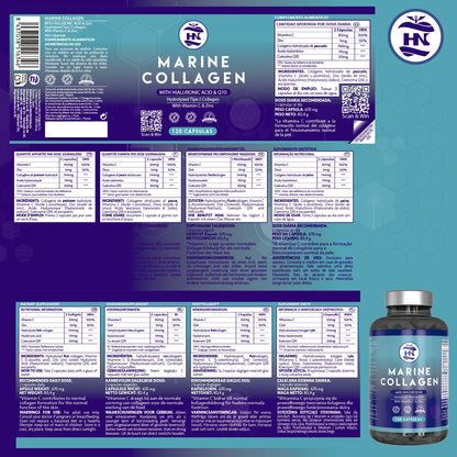 Pack 2 X Colágeno Marino Hidrolizado Con Ácido Hialurónico, Vitamina C, Q10, Zinc Y Magnesio - 2 X 120 Cápsulas_2