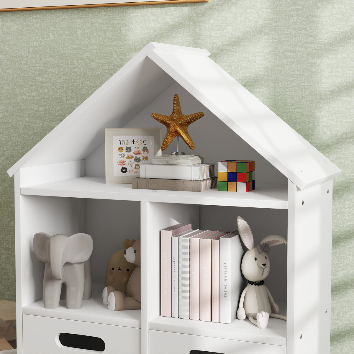 Librería Infantil Aiyaplay Mdf Blanco 63.7x29.7x89.5 Cm_3