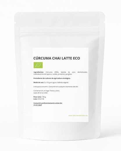 Cúrcuma Chai Latte Eco 100g – Mezcla Natural Con Cúrcuma, Coco Y Especias Ecológicas | Antiinflamatorio Natural_4