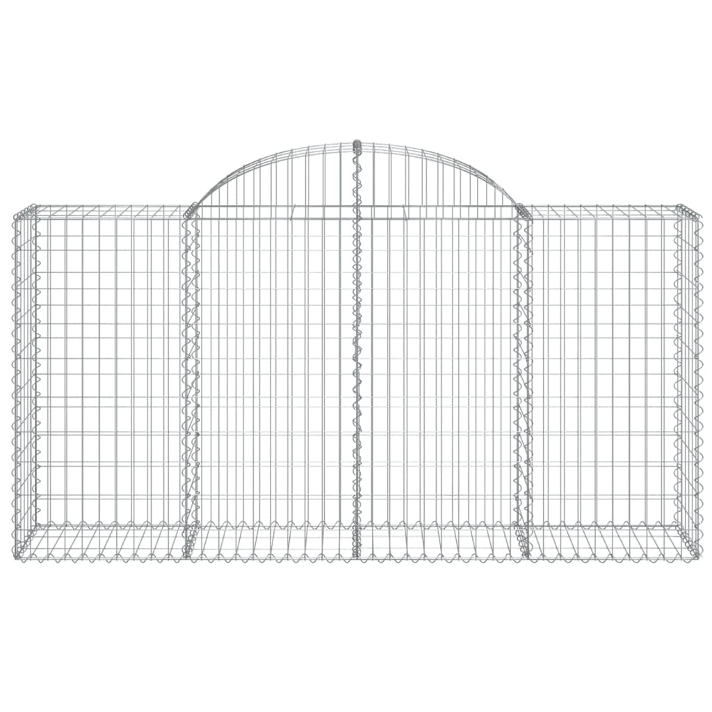 Cestas De Gaviones 14 Uds Forma De Arco Hierro 200x50x100/120cm_3