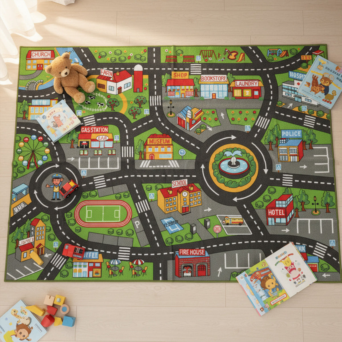 Alfombra Infantil Aiyaplay Poliéster Multicolor 200x150x0.5 Cm_1