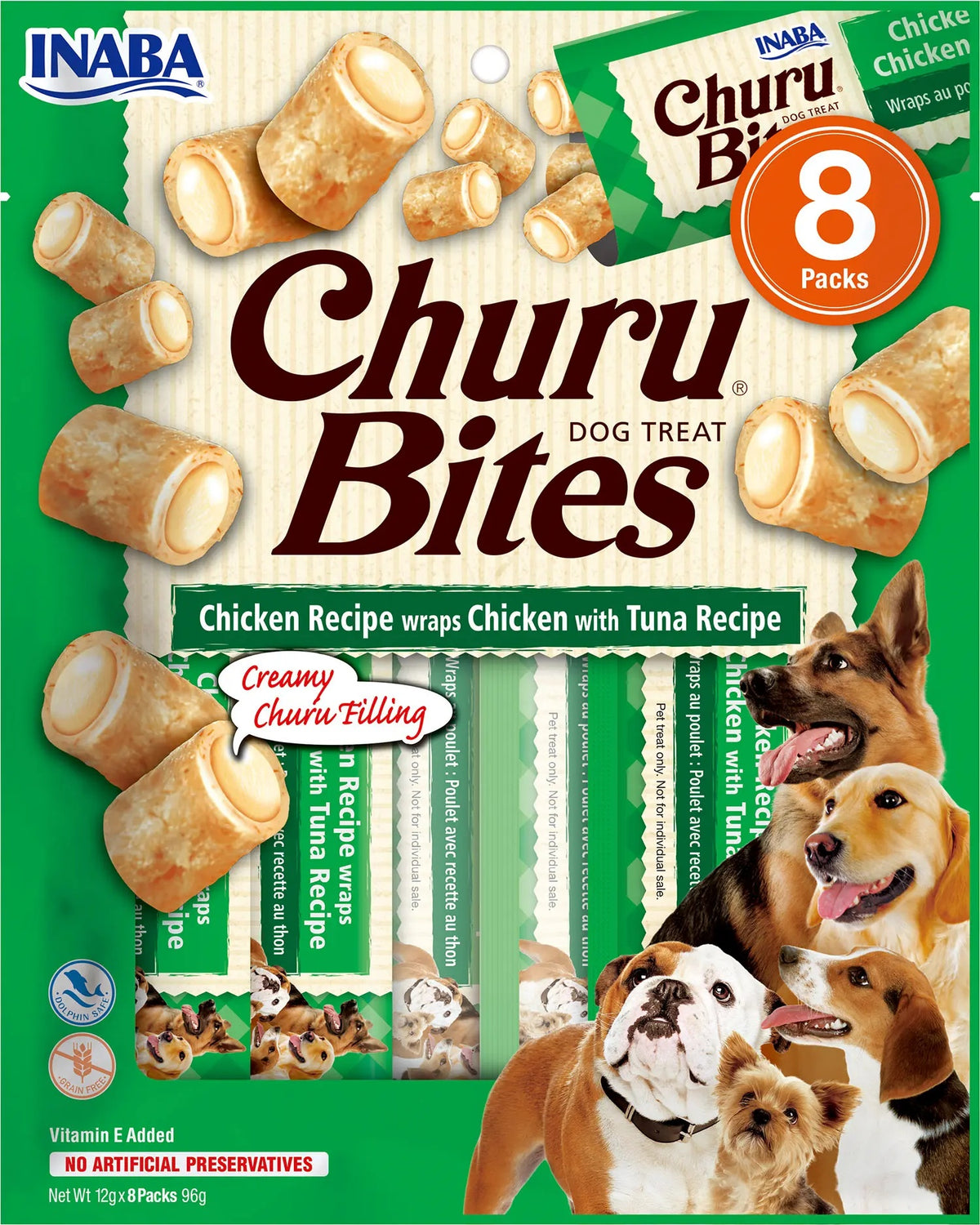 Snack Bites de Pollo y Atún para Perros Churu 8 x 12 g
