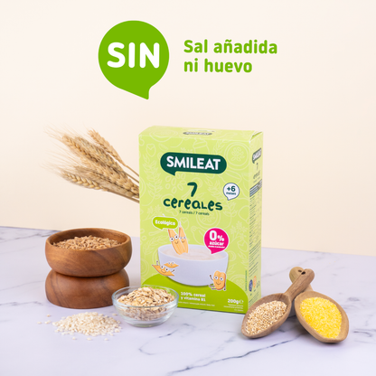 Pack 6x Papilla de 7 Cereales Eco Smileat 200 g
