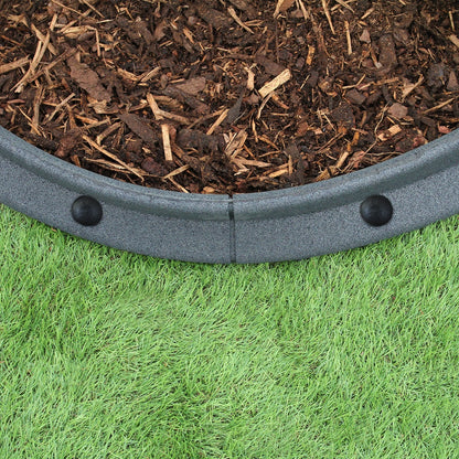 Bordes De Césped Gris Flexibles Jardín Bordes De Césped Paquete De 6 X 1.2m_3