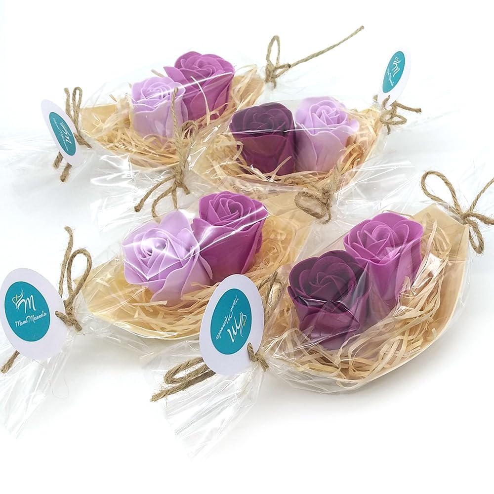 100 Barcas Con Flores Para Regalo Invitados (lavanda). Rosas De Jabón Para Baño Aromático. Detalle Original Para Eventos_2