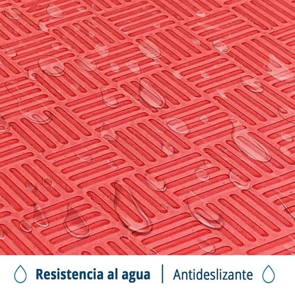 Tatami Puzzle EVA para suelo infantil 1x1m x25mm Rojo - Negro Pack Ahorro 2 Unidades_1
