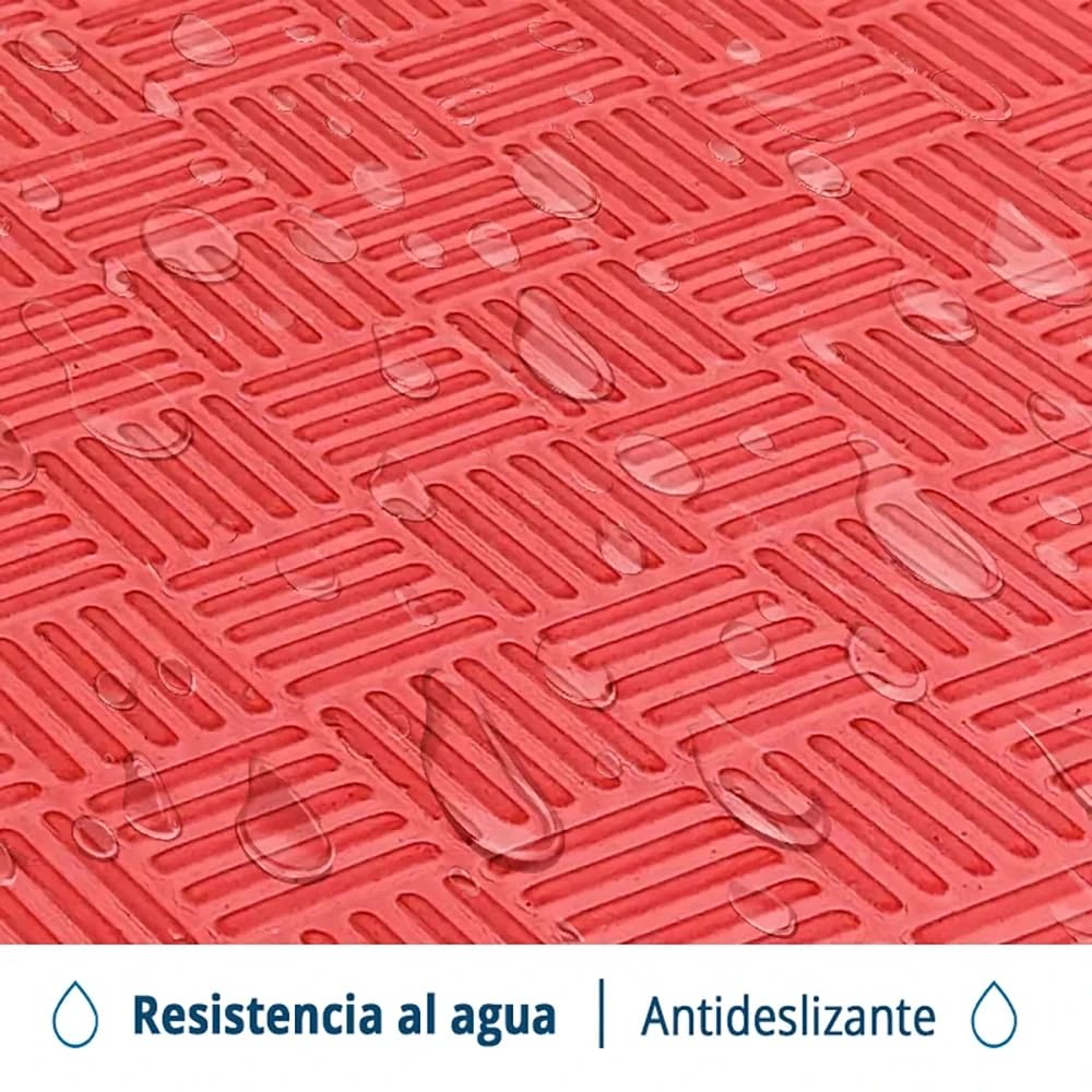 Tatami Puzzle Eva Para Suelo Infantil 1x1m X25mm Rojo - Negro Pack Ahorro 12 Unidades_1