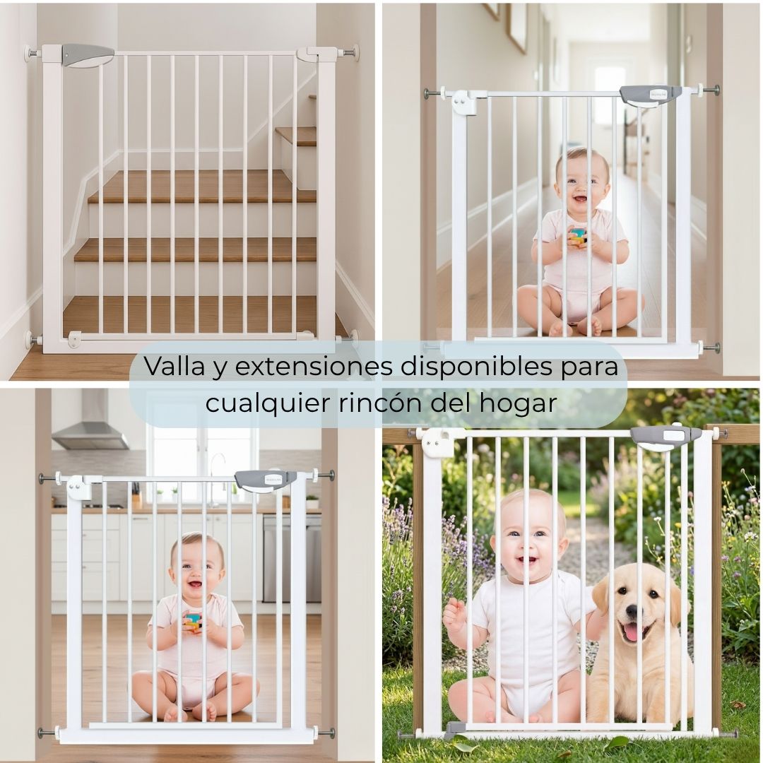 Extensión De 30 Cm Para Valla De Seguridad Infantil Y Para Mascotas, Blanco Bathby_4