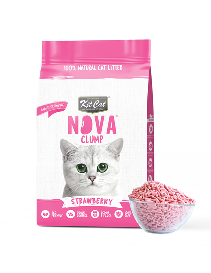 Kit Cat Arena Eco Nova Clump - Strawberry 7 L Arena para gatos - Dulce y Frutal Suave