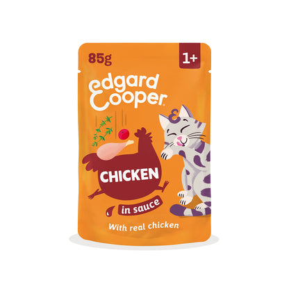 Sobres de comida húmeda Pollo en Salsa para Gatos Adultos | Edgard &amp; Cooper 85 g