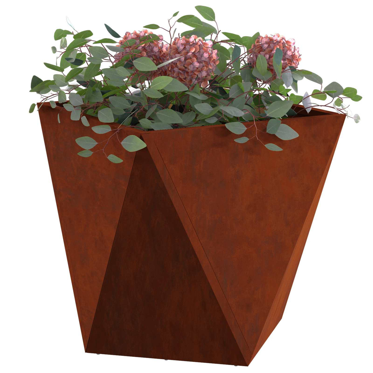 Jardinera 2 Uds. Oxidado 50 X 50 X 50 Cm Acero Autopatinable_2