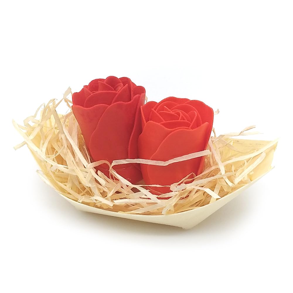 100 Barcas Con Flores Para Regalo Invitados (rojo) - Rosas De Jabón Para Baño Aromático. Detalle Original Para Eventos_5