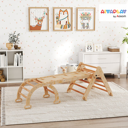 Triángulo De Escalada Aiyaplay Madera De Álamo, Madera De Pino Madera Natural 188x70x59 Cm 331-097v00nd_1