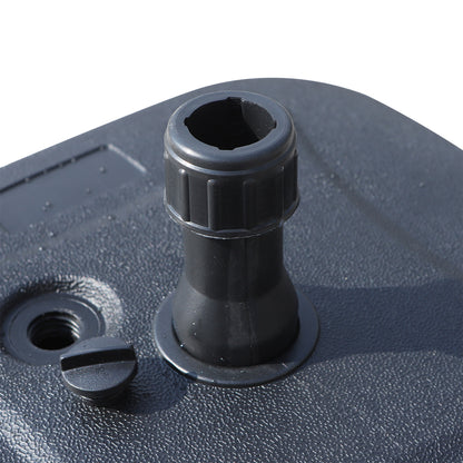 Base De Sombrilla Outsunny Hdpe Negro 46x45x26 Cm_5