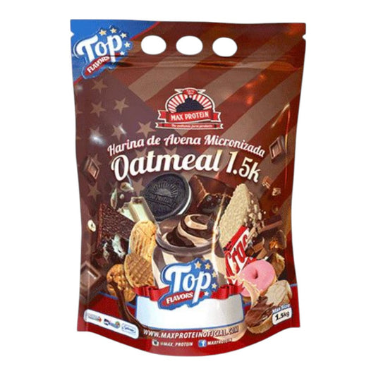Oatmeal-harina De Avena Top Flavors 1.5 Kg Turrón Crujiente Chocolate_0