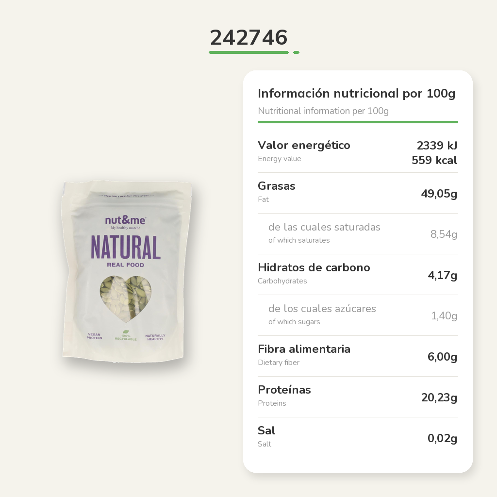 Información nutricional