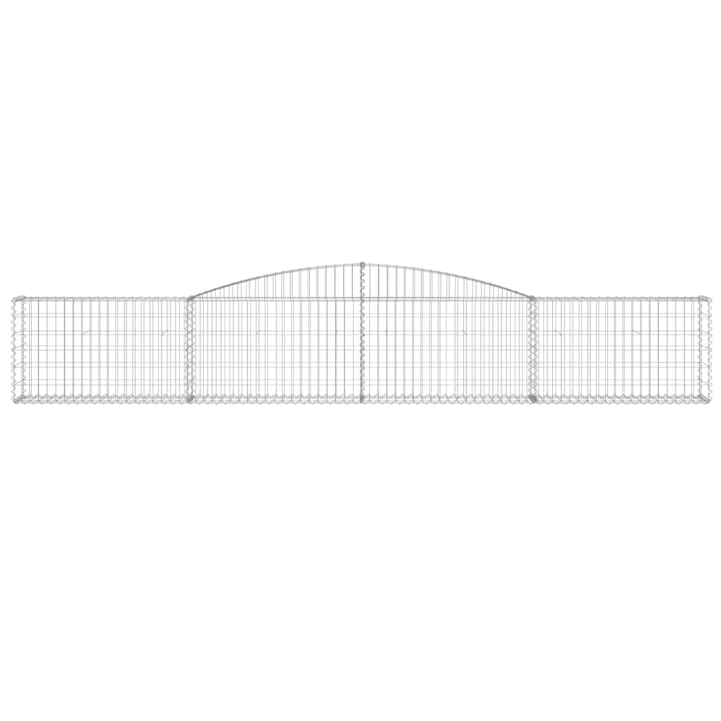 Cestas De Gaviones 9 Uds Forma De Arco Hierro 400x30x60/80 Cm_3