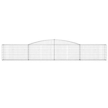 Cestas De Gaviones 9 Uds Forma De Arco Hierro 400x30x60/80 Cm_3