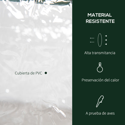 Invernadero De Jardín Outsunny Metal, Pvc Transparente 69x49x125 Cm_5