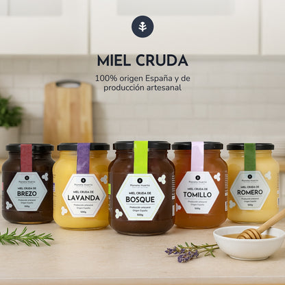 Pack 6x Miel Cruda de Azahar Planeta Huerto 1 Kg