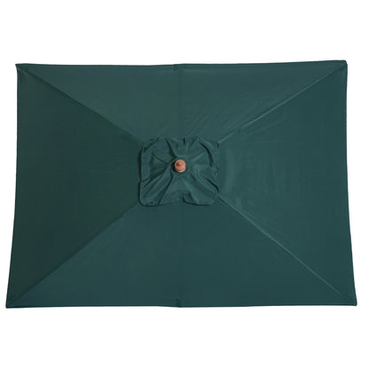 Sombrilla De Jardín Inclinable De Madera Outsunny 200x150x230 Cm Verde_4