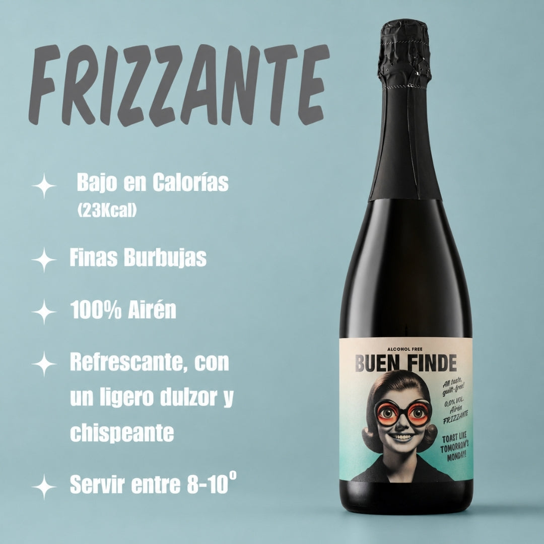 Vino Sin Alcohol 0,0% | Pack 6 Botellas X 750 Ml 2x Blanco Verdejo + 2x Rosado Tempranillo + 2x Frizzante Airén_2