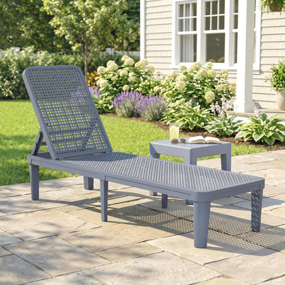 Tumbona Outsunny Pp Gris Oscuro 191x55x35.5 Cm_1