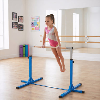 Barra De Gimnasia Homcom Acero Azul 194x121x150 Cm_1