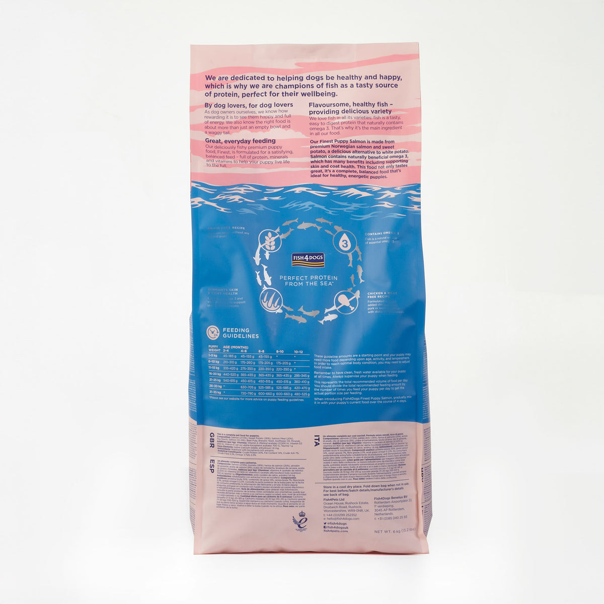 Fish4dogs Pienso Para Cachorro Sin Cereales – Salmón Y Boniato 6 Kg_3