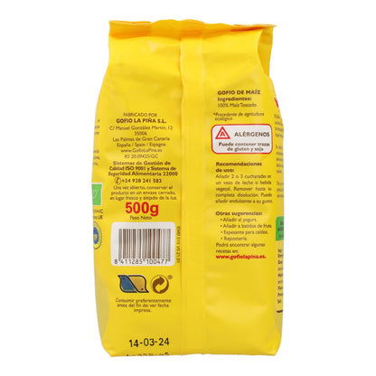 Gofio de maiz BIO La Piña 500 g