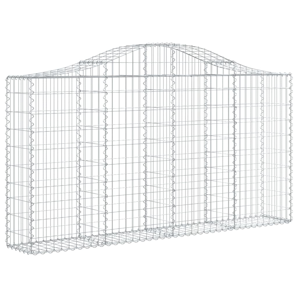 Cestas Gaviones 14 Uds Forma De Arco Hierro 200x30x100/120 Cm_2