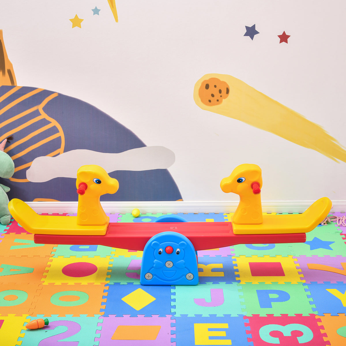 Balancín Para Niños Homcom Multicolor 150x32x60 Cm_1