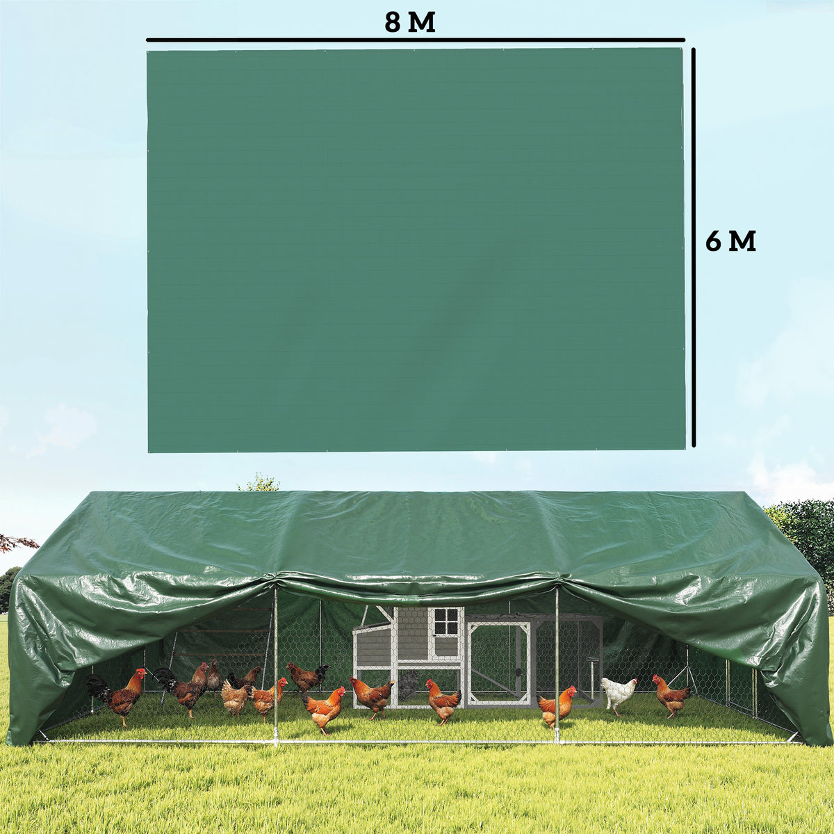 Lona Impermeable Exterior Outsunny Pe Verde 800x600 Cm_2