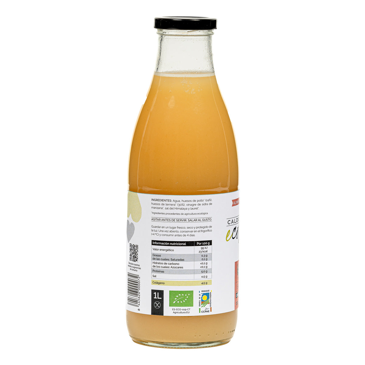 Caldo de huesos ecológico "sólo huesos" pollo y ternera Ecolagen 1L