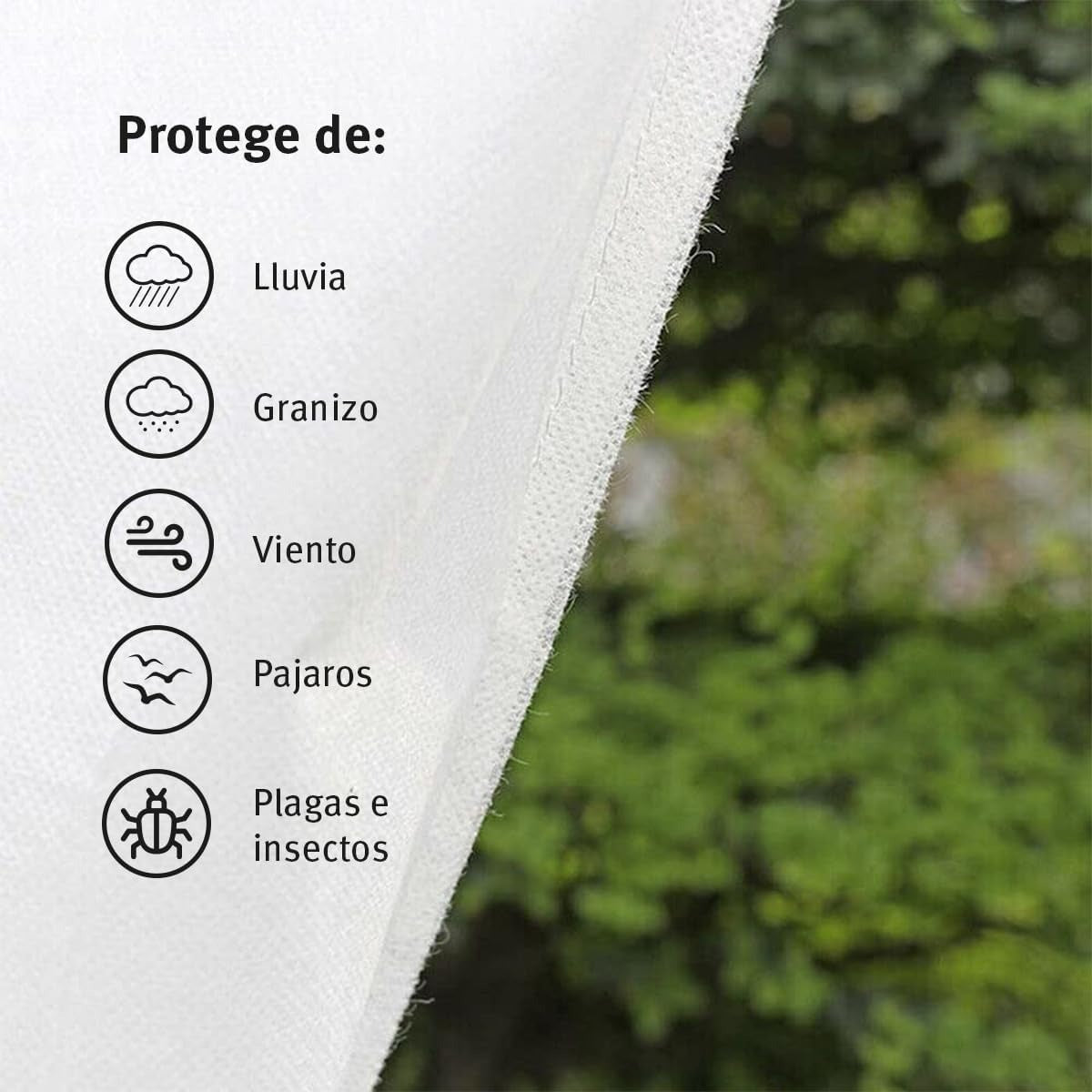 Tela protección de cultivos antiheladas Biotop 4 x 5 m 17 g/m²