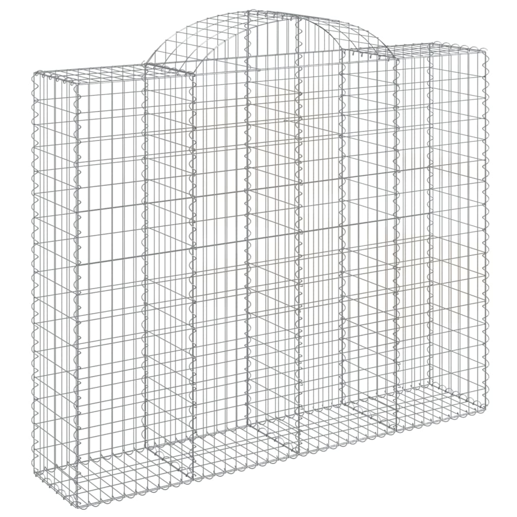 Cestas De Gaviones 2 Uds Forma De Arco Hierro 200x50x160/180 Cm_2