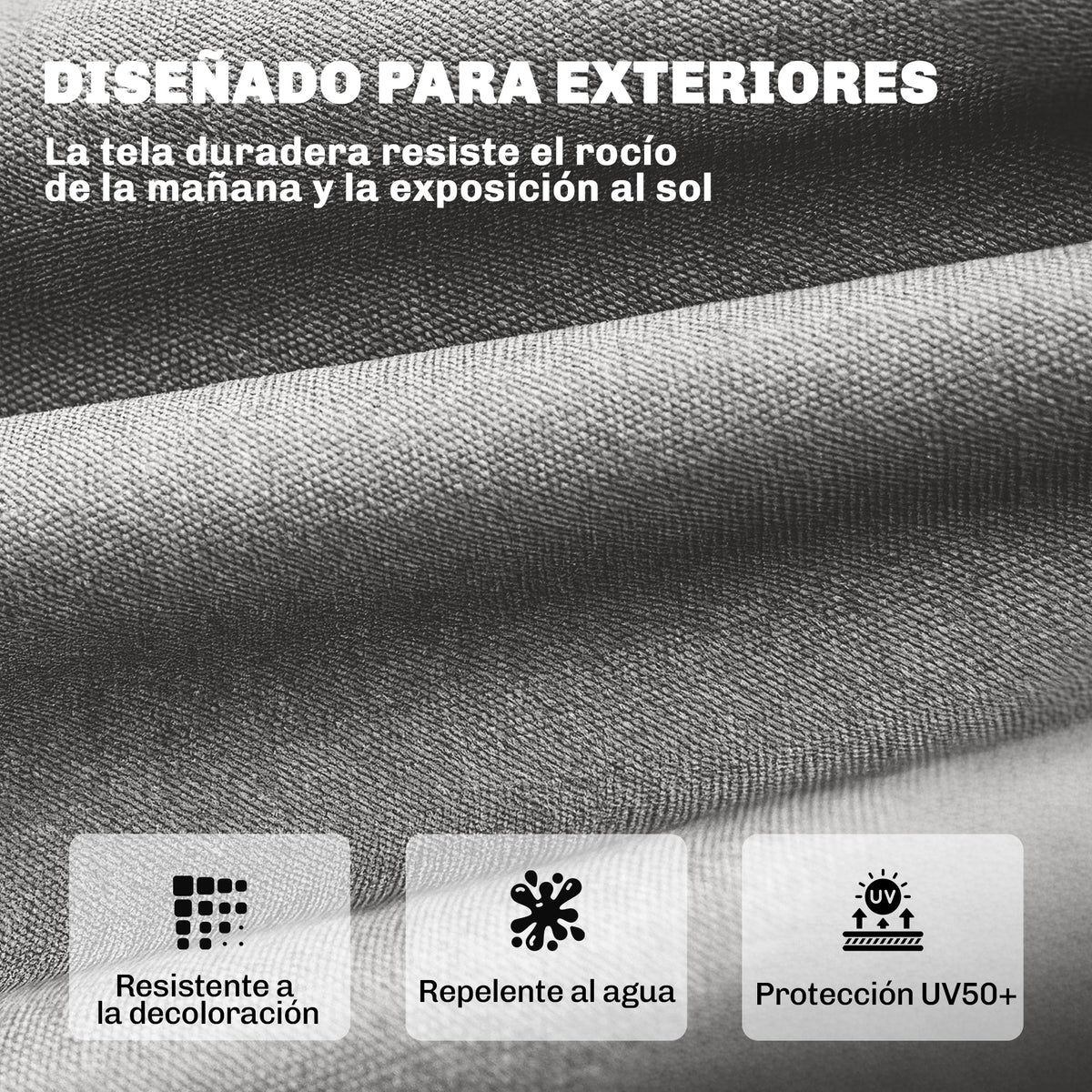 Cojín Para Banco Outsunny Poliéster, Algodón Pp Gris Claro 198x65x13 Cm_5